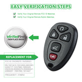 Lots of 5 Car Key Fob Replacement for Selected GM Chevy Keyless Entry 5 Button Remote OUC60270 22936101